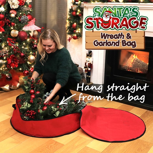 Santa's Storage Wreath & Garland Bag