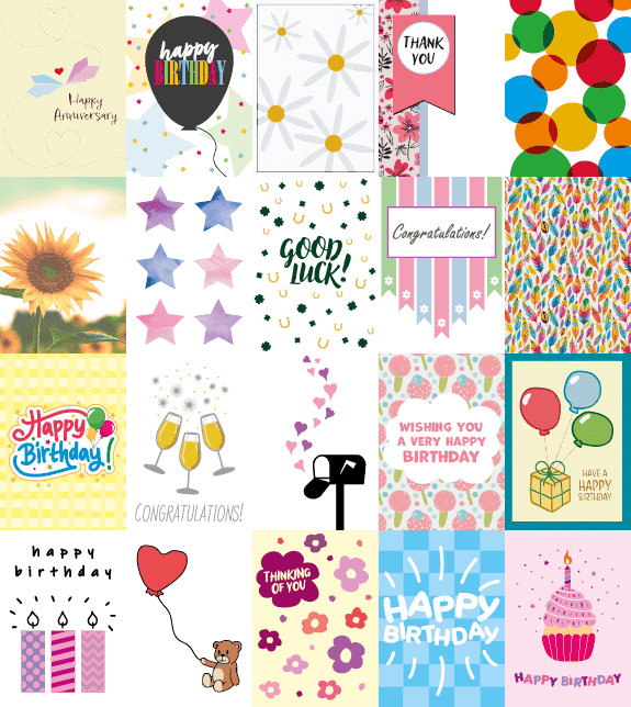 Collection of cards from the collection