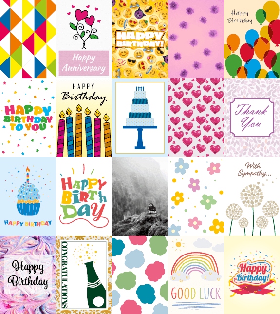 Collection of cards from the collection