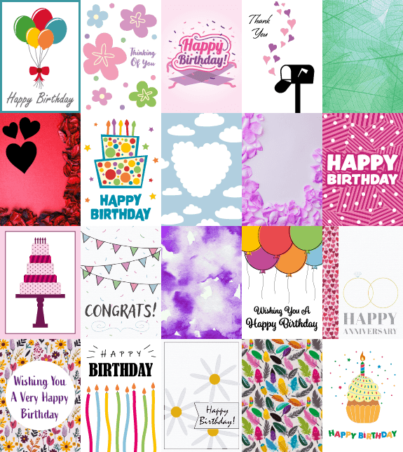 Collection of cards from the collection