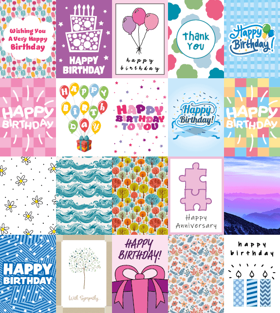 Collection of cards from the collection