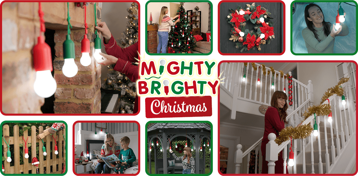 Various images of the Mighty Brighty Christmas in use