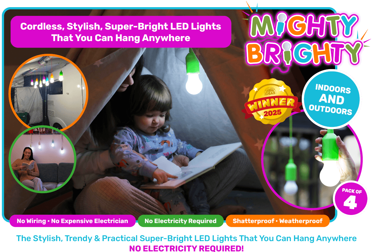 Cordless, Stylish , Super-Bright LED Lights That You Can Hang Anywhere