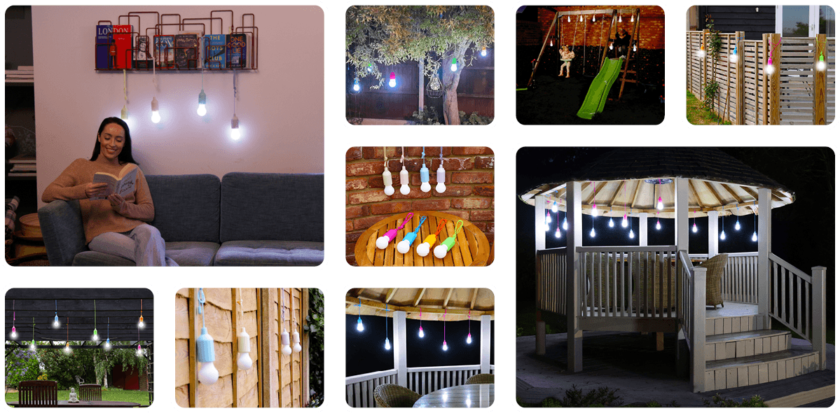 Various images of the Mighty Brighty in use