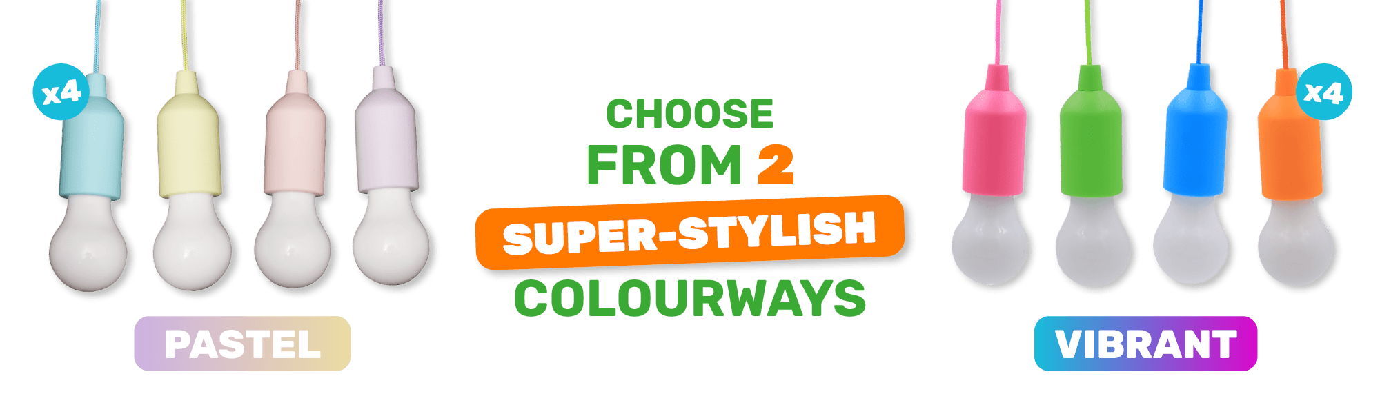 Choose From 2 SUPER-STYLISH Colourways - Pastel or Vibrant