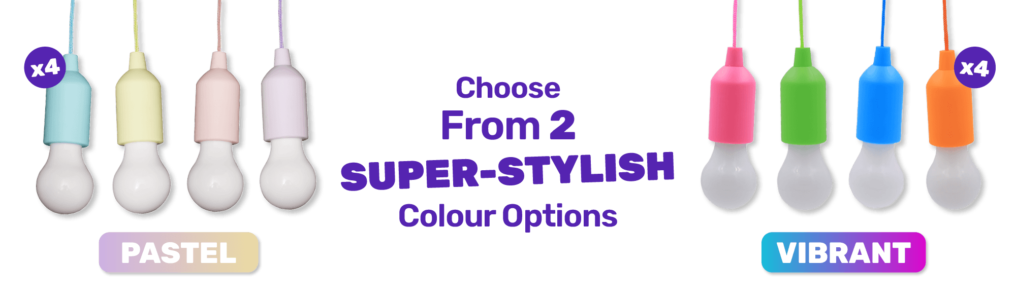 Choose From 2 SUPER-STYLISH Colourways - Pastel or Vibrant