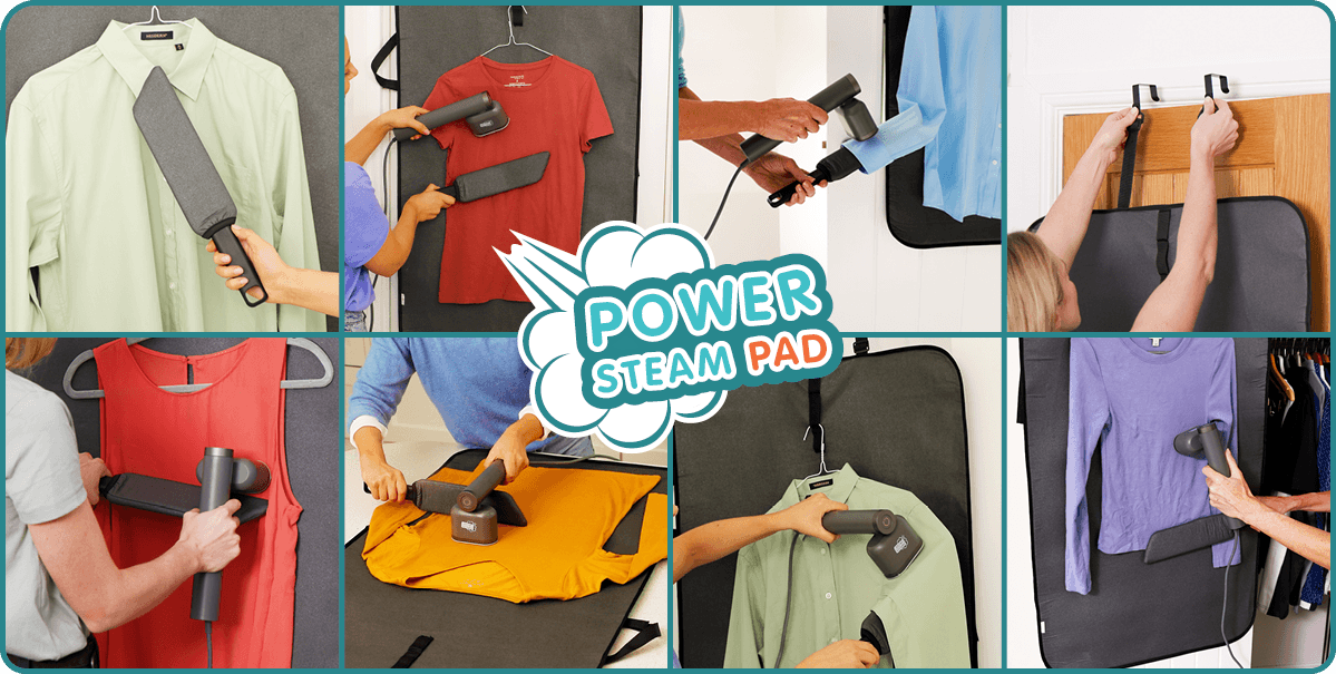 Power Steam Pad in use