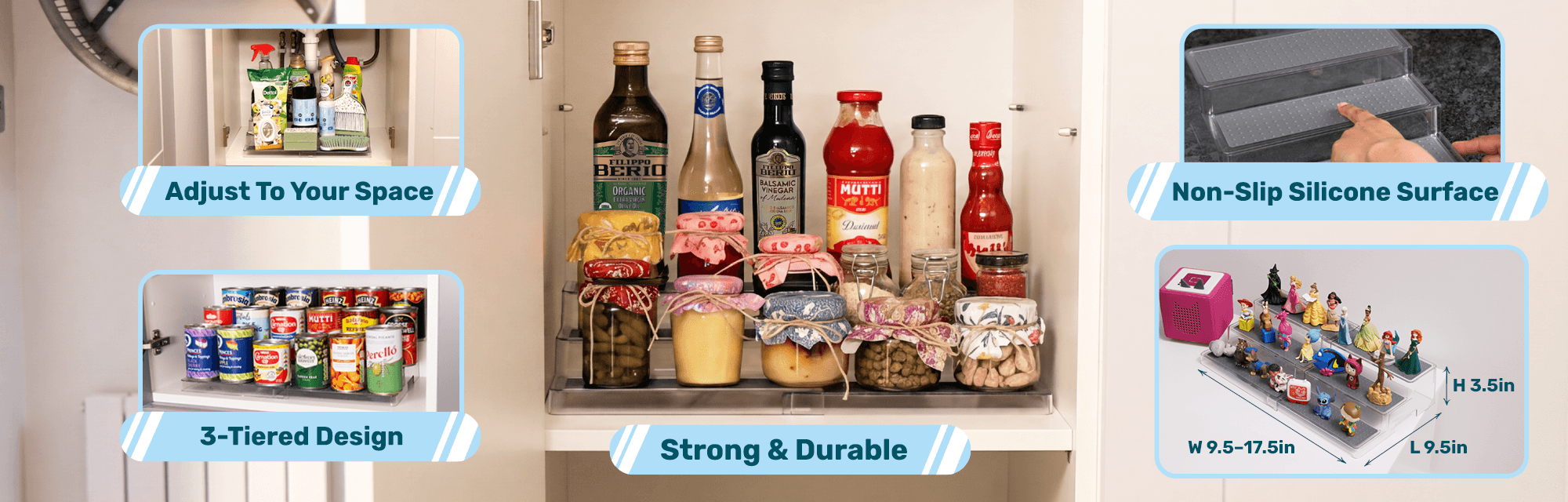 Simply Sorted Shelves features