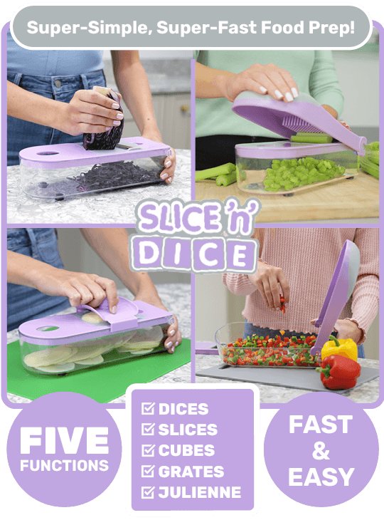 Person placing all Slice ‘n’ Dice’s components in the dishwasher.