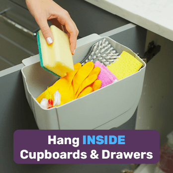 Hang INSIDE cupboards & drawers