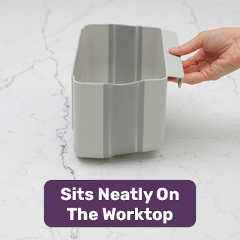 Sits neatly on the worktop