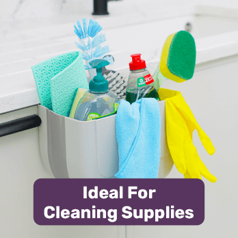 Ideal for cleaning supplies