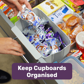 Keep cupboards organised